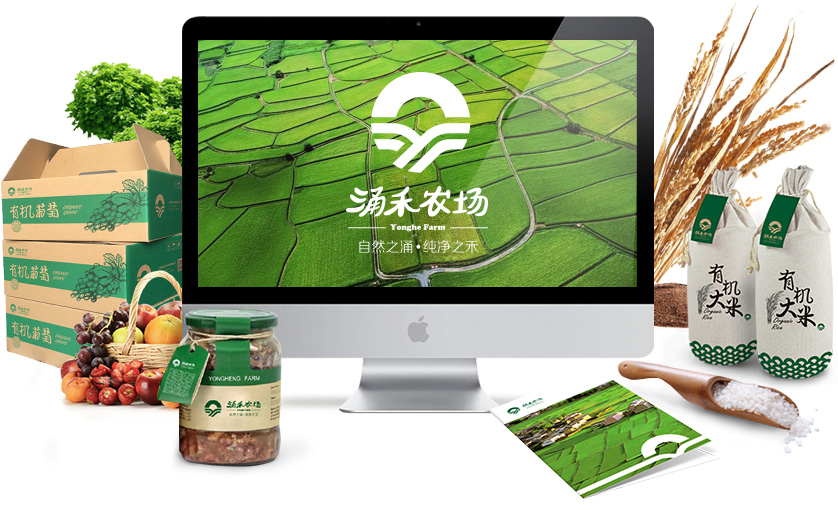 “自然之涌，純凈之禾”涌禾農(nóng)場(chǎng)品牌全案策劃設(shè)計(jì)（loog/VI設(shè)計(jì),包裝設(shè)計(jì),文案策劃,宣傳冊(cè)設(shè)計(jì)）