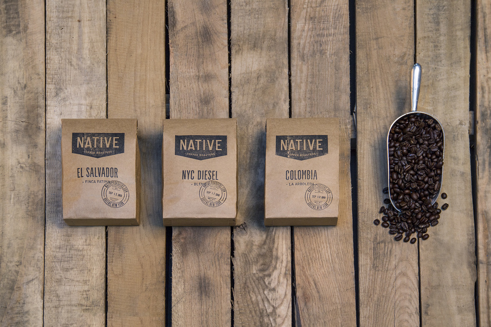 1美國(guó)咖啡烘焙店Native Coffee Roasters 品牌形象設(shè)計(jì)牛皮紙包裝設(shè)計(jì)- 尚略中國(guó)品牌策劃與廣告公司