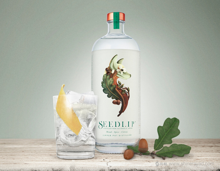 Seedlip 洋酒白酒調味酒飲料包裝設計-植物動物插畫設計-上海包裝設計公司3