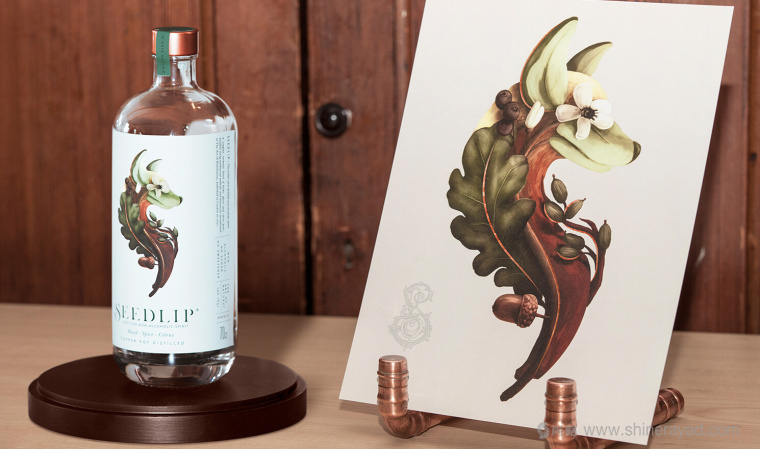 Seedlip 洋酒白酒調味酒飲料包裝設計-植物動物插畫設計-上海包裝設計公司6