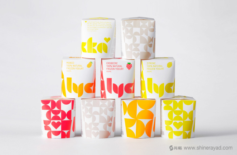 Lycka 100％純天然手工冷凍酸奶品牌包裝設(shè)計(jì)幾何風(fēng)格-上海包裝設(shè)計(jì)公司3