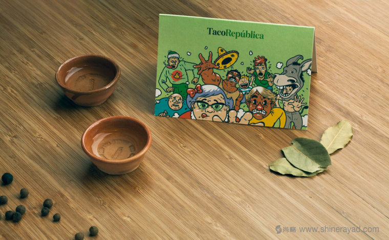 Taco República 墨西哥餐廳品牌形象設(shè)計(jì)漫畫(huà)風(fēng)格插畫(huà)設(shè)計(jì)-臺(tái)卡設(shè)計(jì)-上海品牌形象設(shè)計(jì)公司7
