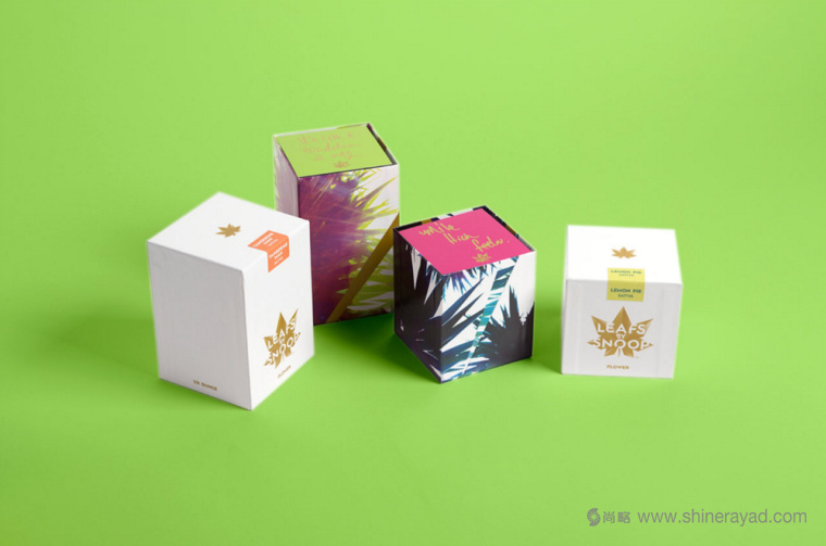 LEAFS BY SNOOP 大麻食品制品金色花朵包裝設(shè)計(jì)-上海包裝設(shè)計(jì)公司2