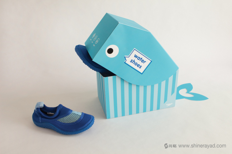 Speedo 兒童泳裝童裝鞋類海洋生物娛樂異型包裝盒造型設(shè)計-上海包裝設(shè)計公司包裝欣賞3