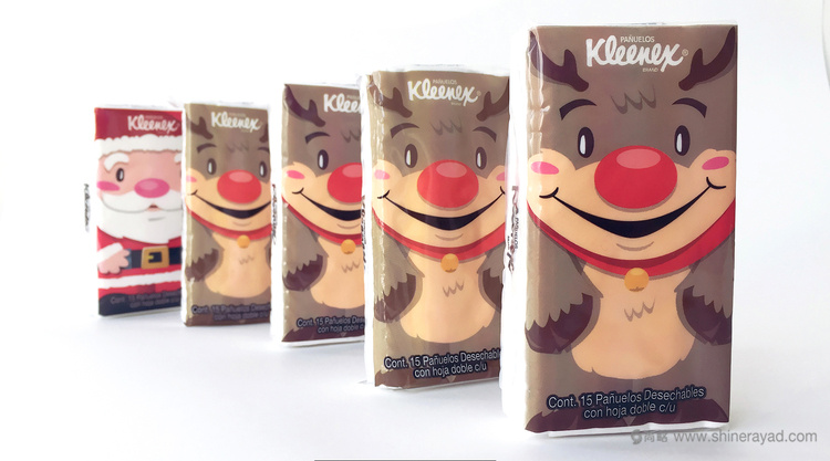 KLEENEX 圣誕節(jié)風格餐巾紙包裝設(shè)計-上海包裝設(shè)計公司4