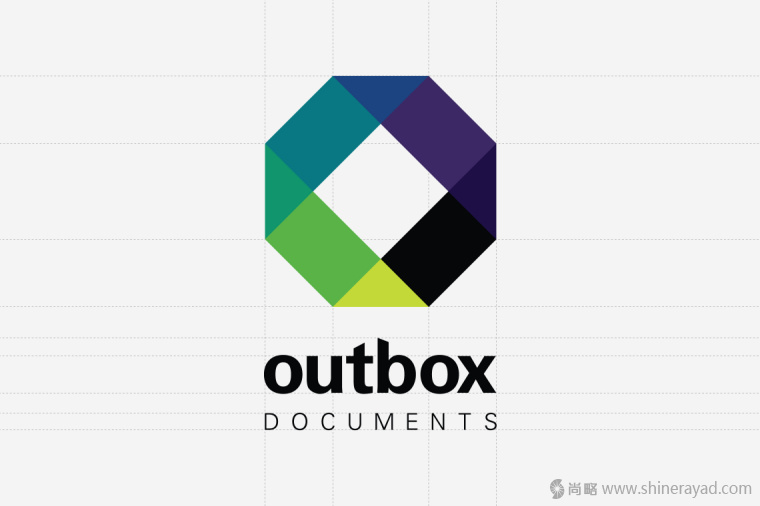 上海LOGO設(shè)計(jì)公司-Outbox 文件文檔倉(cāng)儲(chǔ)管理公司logo設(shè)計(jì)-標(biāo)志標(biāo)準(zhǔn)化網(wǎng)格制圖設(shè)計(jì)4