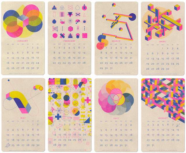 2015年Isometric Risograph拼色臺(tái)歷設(shè)計(jì)-尚略廣告上海平面設(shè)計(jì)公司分享-設(shè)計(jì)總匯