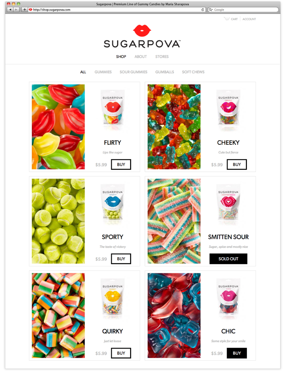 Sugarpova 薩拉波娃糖果店糖果品牌形象設(shè)計11-網(wǎng)站策劃設(shè)計8上海品牌策劃設(shè)計公司分享
