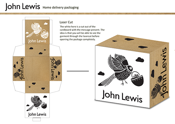 上海品牌策劃與包裝設(shè)計公司分享 John Lewis 快遞包裝箱包裝設(shè)計3