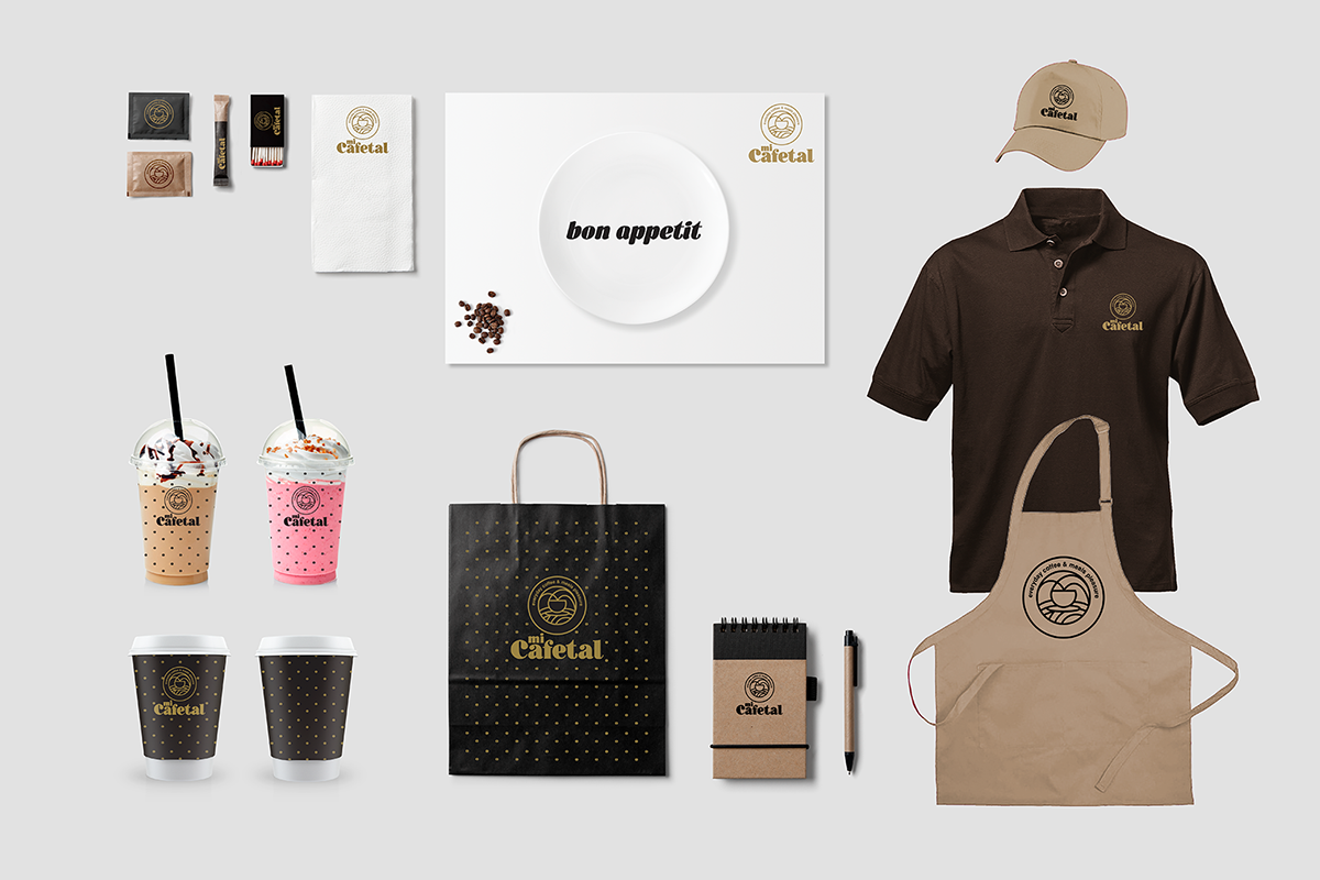 Mi Cafetal 咖啡連鎖店品牌標(biāo)志設(shè)計(jì)VI視覺形象設(shè)計(jì)-上海VI設(shè)計(jì)公司4