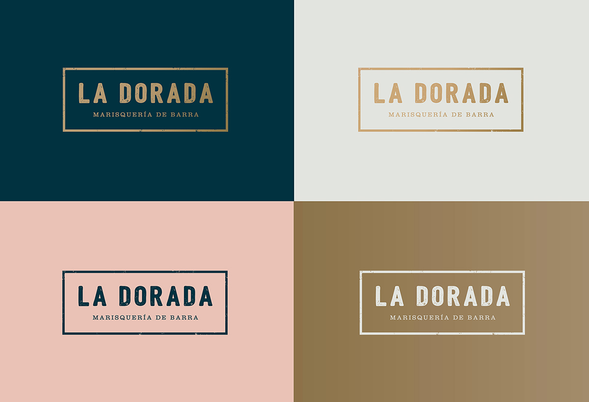 La Dorada 海洋海鮮餐廳品牌VI形象設(shè)計3-標志配色設(shè)計