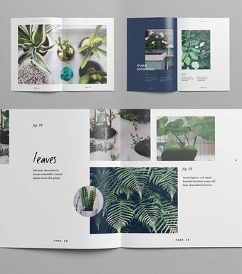 Botanic 植物園花草栽培園多圖畫冊設(shè)計版式3-畫冊內(nèi)頁設(shè)計