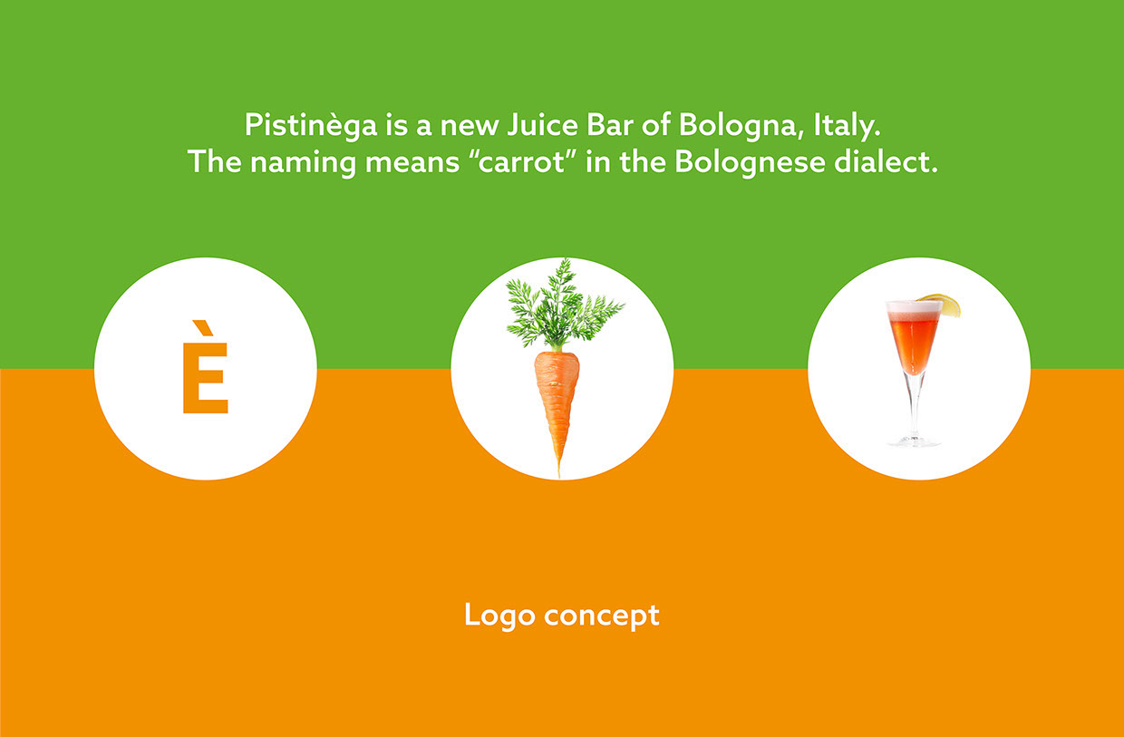 Pistinèga 鮮榨果汁吧餐飲logo設(shè)計(jì)理念與元素提煉2