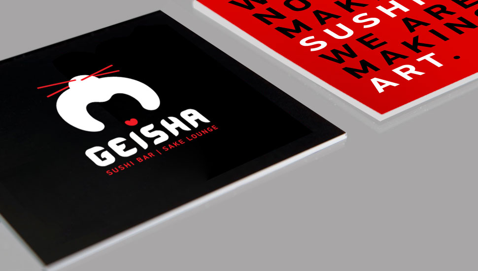 Geisha 藝伎壽司店餐飲logo設(shè)計品牌VI設(shè)計2