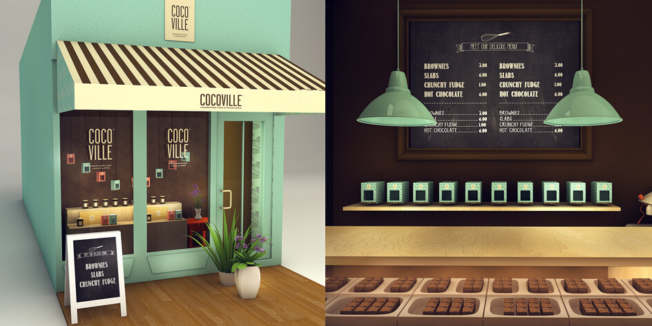 cocoville 冰淇淋巧克力 咖啡餐飲店品牌VI設(shè)計(jì)SI設(shè)計(jì)2 cocoville 冰淇淋巧克力 咖啡餐飲店品牌VI設(shè)計(jì)SI設(shè)計(jì)2