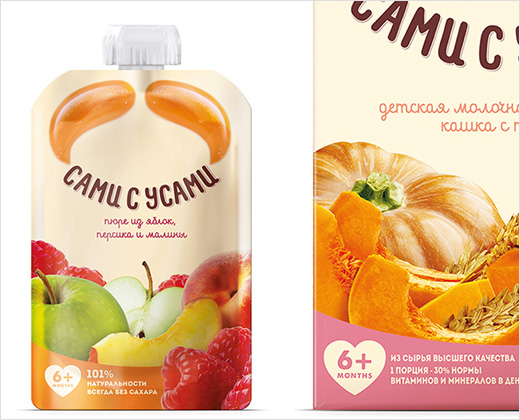 俄羅斯sami-s-usami水果蔬菜果泥嬰兒食品包裝設計5 俄羅斯sami-s-usami水果蔬菜果泥嬰兒食品包裝設計5