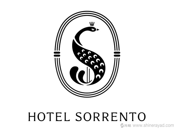 Sorrento 酒店品牌孔雀標(biāo)志設(shè)計(jì)-上海LOGO設(shè)計(jì)公司設(shè)計(jì)欣賞4 Sorrento 酒店品牌孔雀標(biāo)志設(shè)計(jì)-上海LOGO設(shè)計(jì)公司設(shè)計(jì)欣賞4