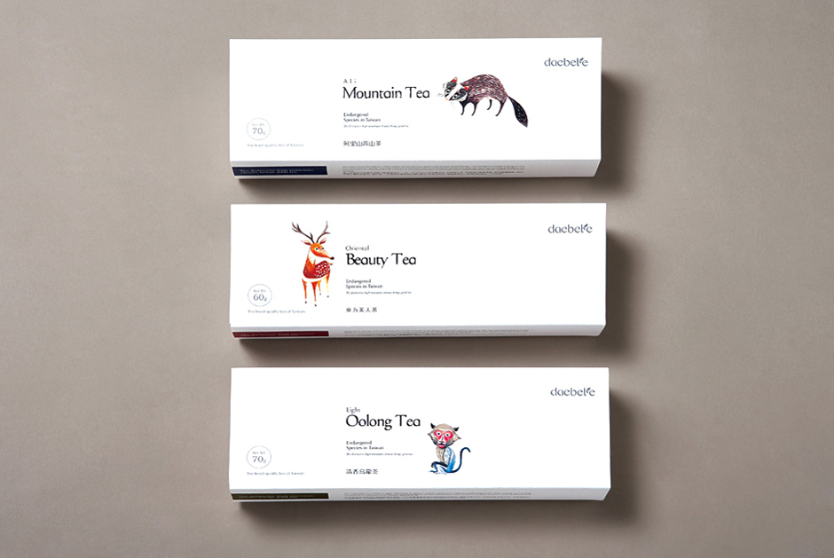 臺(tái)灣daebeté品牌茶葉動(dòng)物篇禮盒包裝設(shè)計(jì)1-上海包裝設(shè)計(jì)公司