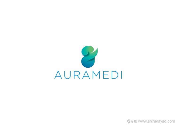 Auramedi美容護膚品牌化妝品天鵝反白LOGO設(shè)計2