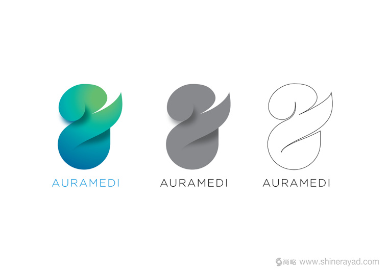Auramedi美容護膚品牌化妝品天鵝LOGO設(shè)計過程4