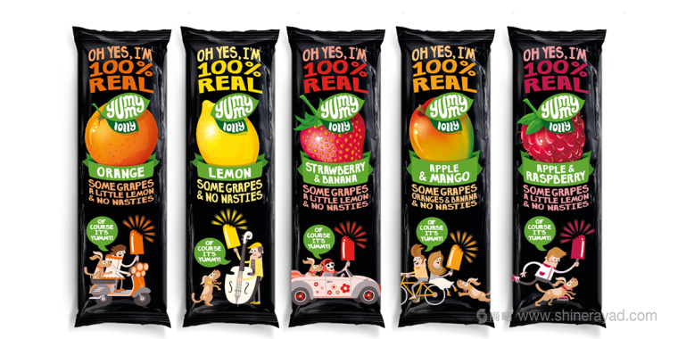國外包裝設(shè)計(jì)欣賞:插畫風(fēng)格Yummy Lollies 果味棒棒冰外包裝設(shè)計(jì)1 國外包裝設(shè)計(jì)欣賞:插畫風(fēng)格Yummy Lollies 果味棒棒冰外包裝設(shè)計(jì)1