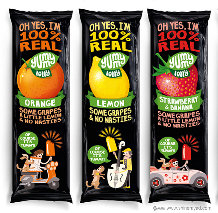國外包裝設(shè)計欣賞:插畫風格Yummy Lollies 果味棒棒冰外包裝設(shè)計2 國外包裝設(shè)計欣賞:插畫風格Yummy Lollies 果味棒棒冰外包裝設(shè)計2