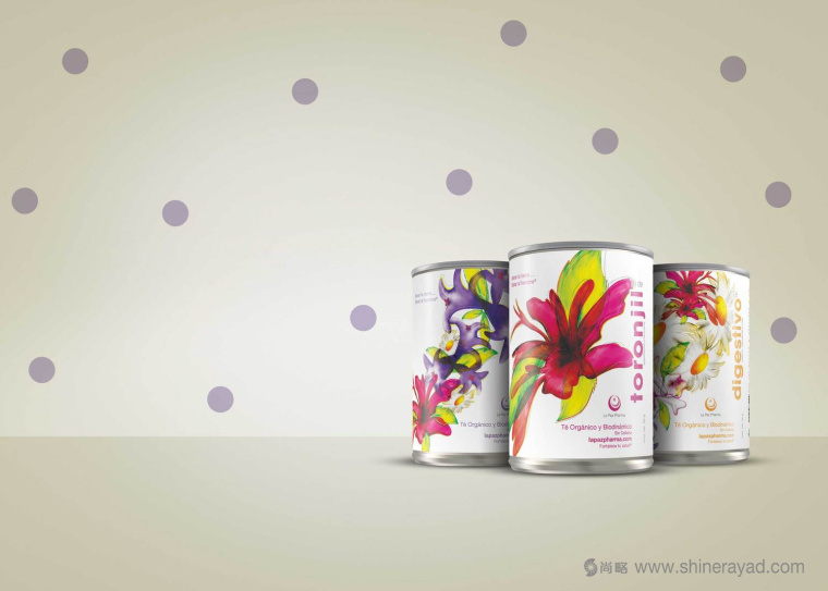 水彩花卉插畫風(fēng)格花草茶葉鋁罐花茶包裝設(shè)計-上海包裝設(shè)計公司國外包裝欣賞2