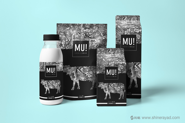MU有機(jī)牛奶包裝設(shè)計與奶牛插畫設(shè)計-上海奶制品包裝設(shè)計公司設(shè)計欣賞3