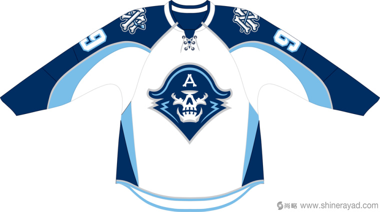 美國(guó)冰球聯(lián)盟職業(yè)冰球隊(duì)Milwaukee Admirals海盜水手新標(biāo)志設(shè)計(jì)-球隊(duì)服飾設(shè)計(jì)