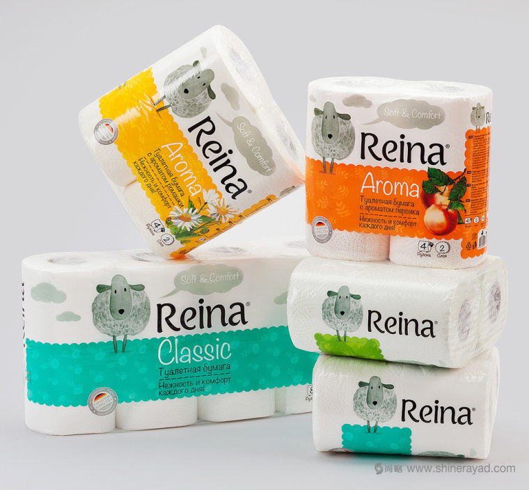 Reina 小綿羊系列餐巾紙衛(wèi)生紙包裝設計-上海包裝設計公司-上海品牌策劃設計公司1