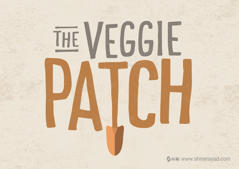 The Veggie Patch 蔬菜干蔬菜干脆片零食logo設計1 The Veggie Patch 蔬菜干蔬菜干脆片零食logo設計1