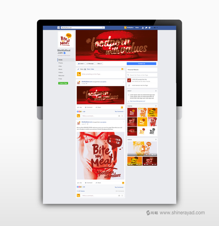 Bite My Meat 漢堡概念餐廳品牌VI視覺形象設(shè)計“女性身體篇”-上海品牌設(shè)計公司