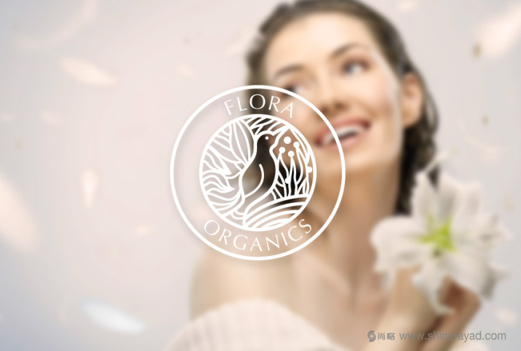 Flora Organics 有機(jī)天然化妝品品牌小鳥標(biāo)志設(shè)計(jì)-上海品牌設(shè)計(jì)公司1