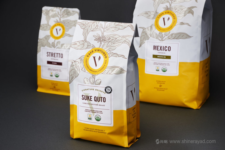 Cafe Virtuoso 咖啡大師咖啡包裝設計植物插畫設計欣賞-上海包裝設計公司 Cafe Virtuoso 咖啡大師咖啡包裝設計植物插畫設計欣賞-上海包裝設計公司