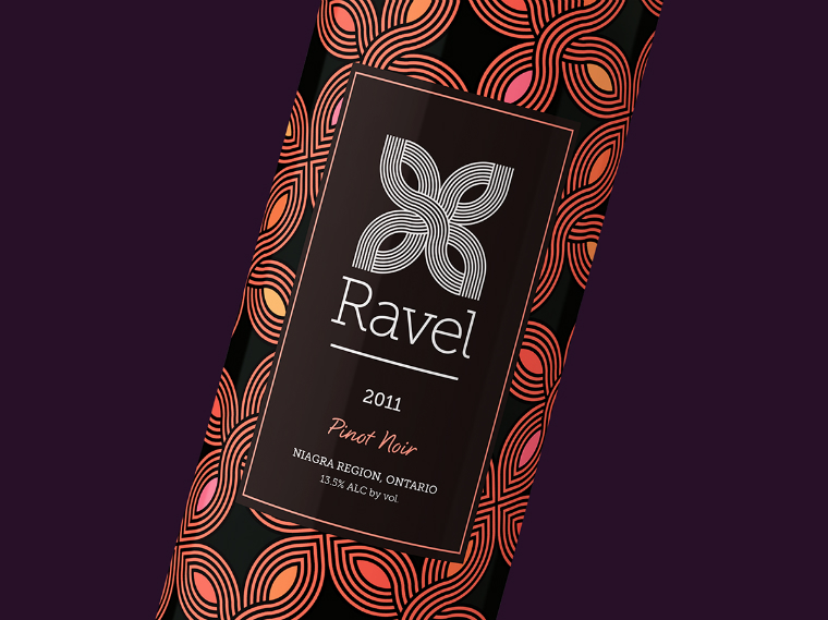 幾何線條圖形風(fēng)格 RAVEL葡萄酒品牌商標(biāo)設(shè)計與包裝酒標(biāo)設(shè)計－上海包裝設(shè)計公司2