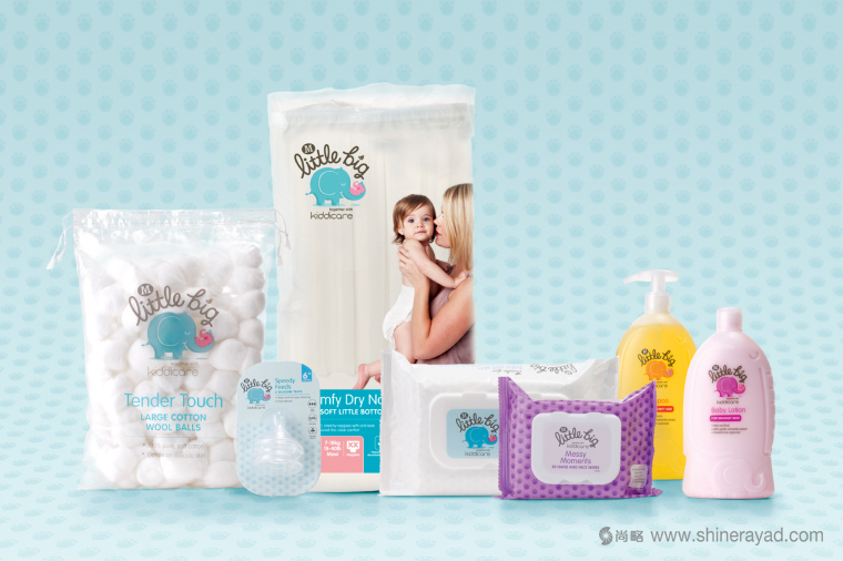 little big 嬰兒護膚品紙尿褲嬰兒用品品牌小象包裝設計-上海包裝設計公司3 little big 嬰兒護膚品紙尿褲嬰兒用品品牌小象包裝設計-上海包裝設計公司3
