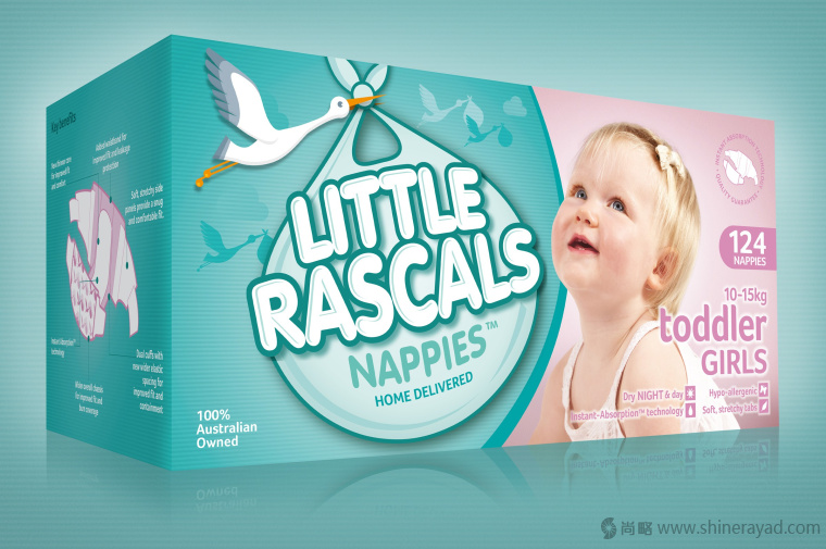 上海包裝設(shè)計(jì)公司-LITTLE RASCALS 嬰兒尿布品牌包裝設(shè)計(jì)2 上海包裝設(shè)計(jì)公司-LITTLE RASCALS 嬰兒尿布品牌包裝設(shè)計(jì)2