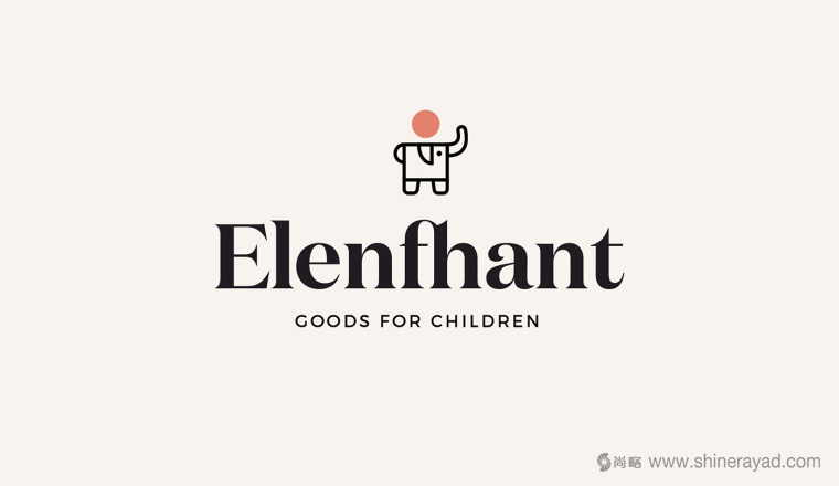 小象風(fēng)格 Elenfhant 兒童在線精品店電商logo設(shè)計-上海logo設(shè)計公司2
