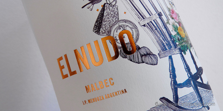 EL NUDO MALBEC 葡萄酒包裝設(shè)計(jì)手繪插畫(huà)風(fēng)格酒標(biāo)標(biāo)簽設(shè)計(jì)-上海包裝設(shè)計(jì)公司1