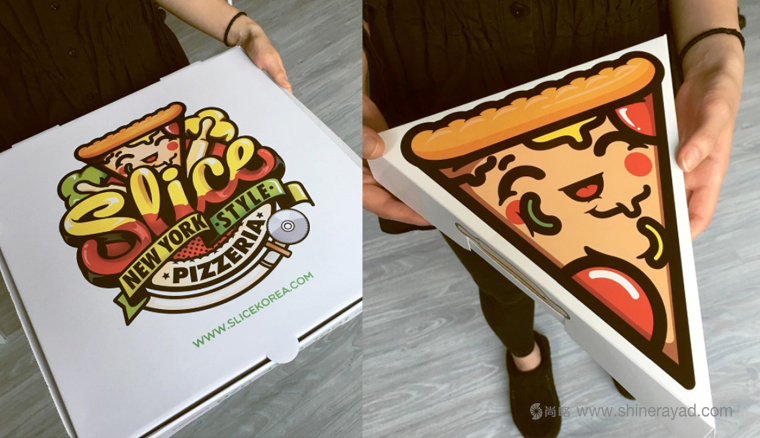 一個充滿食欲的卡通風格slice pizzeria 披薩logo設(shè)計-上海logo設(shè)計公司8