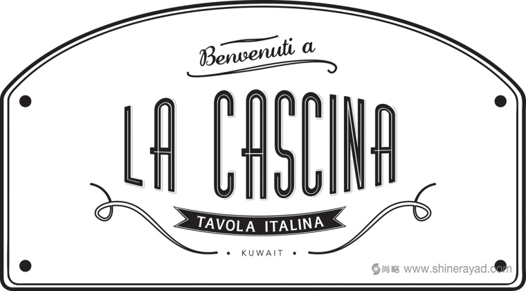 LA CASCINA 意大利與法國融合菜餐廳餐飲品牌VI視覺形象識別設(shè)計-logo設(shè)計1