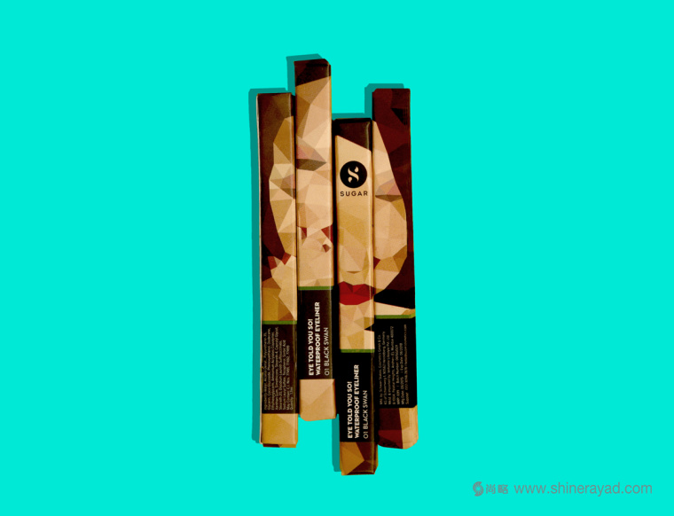 Sugar 品牌三角美女插畫(huà)美容彩妝化妝品包裝設(shè)計(jì)-上海包裝設(shè)計(jì)公司6