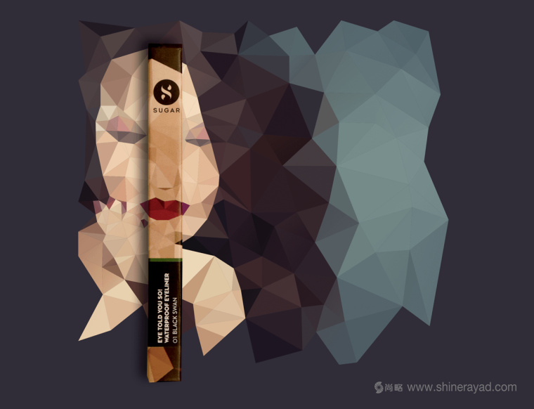 Sugar 品牌三角美女插畫(huà)美容彩妝化妝品包裝設(shè)計(jì)-上海包裝設(shè)計(jì)公司9