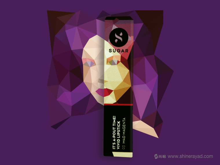 Sugar 品牌三角美女插畫(huà)美容彩妝化妝品包裝設(shè)計(jì)-上海包裝設(shè)計(jì)公司28
