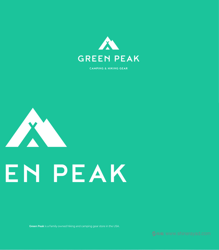 Green Peak 遠(yuǎn)足和野營(yíng)戶外裝備logo設(shè)計(jì)-上海logo設(shè)計(jì)公司1