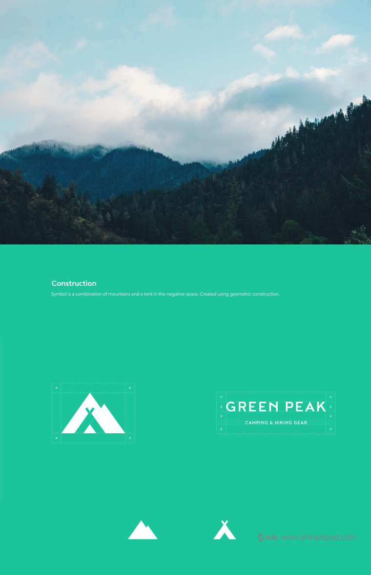 Green Peak 遠(yuǎn)足和野營(yíng)戶外裝備logo設(shè)計(jì)-上海logo設(shè)計(jì)公司2