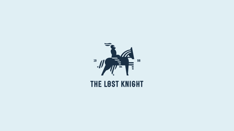 The Lost Knight商務(wù)公司藍色騎士logo設(shè)計-上海logo設(shè)計-1