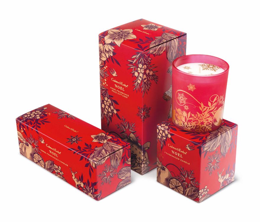 Noel Candle 蠟燭包裝設(shè)計植物插畫設(shè)計