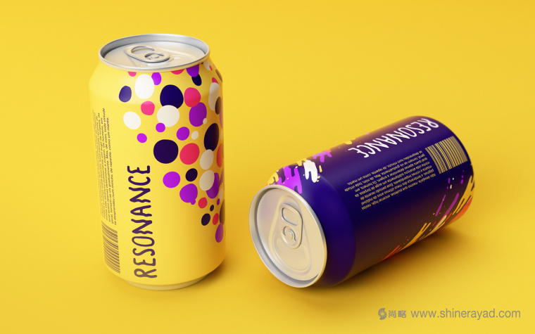 Resonance 彩繪涂鴉風(fēng)格易拉罐飲料包裝設(shè)計-上海包裝設(shè)計公司包裝欣賞9