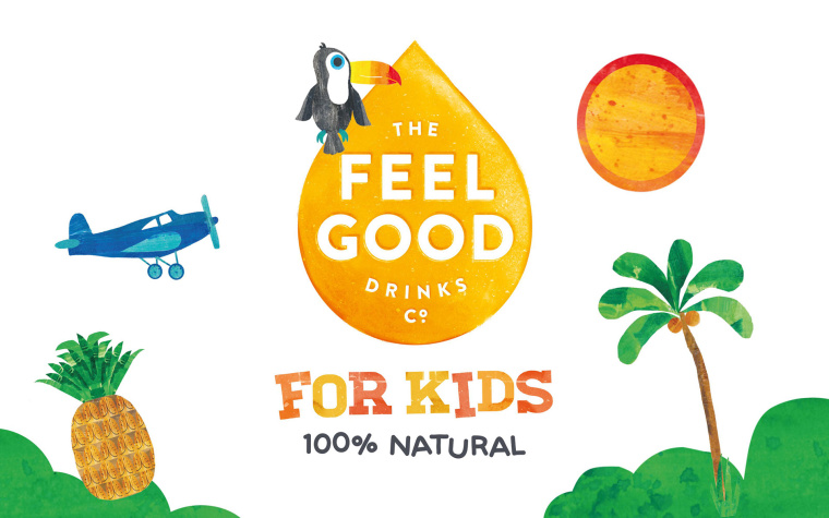 純凈自然風格 Feel Good 果汁飲料包裝設(shè)計品牌推廣